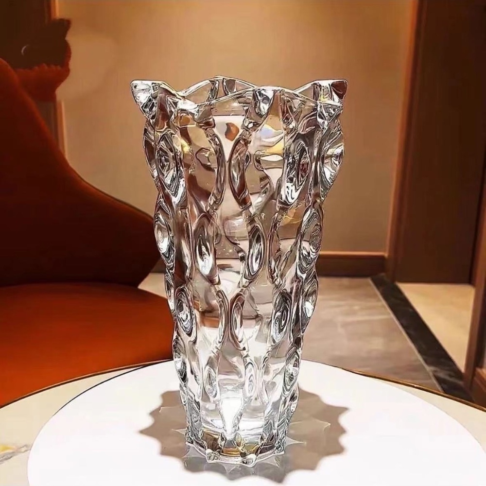 Crystal Glass Purple Thickened Vase Ornament
